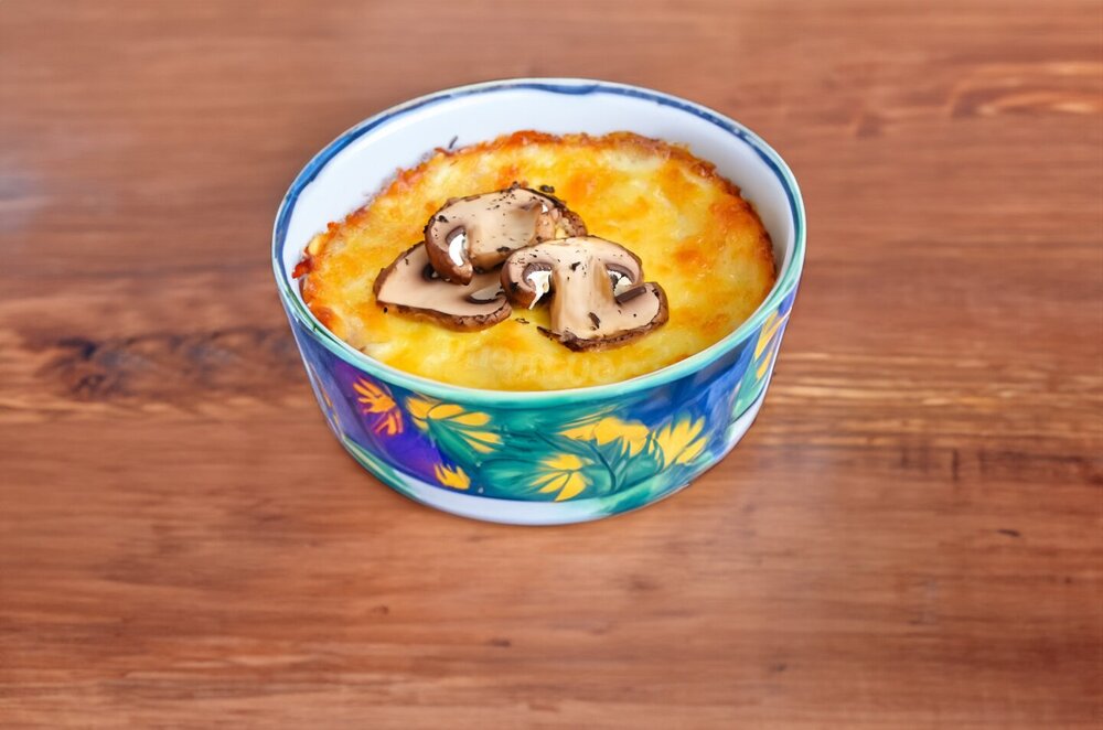 Julien with Mushrooms and Cheese in the Oven