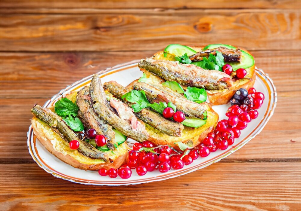 Sprats, Mayonnaise and Cucumber Sandwich