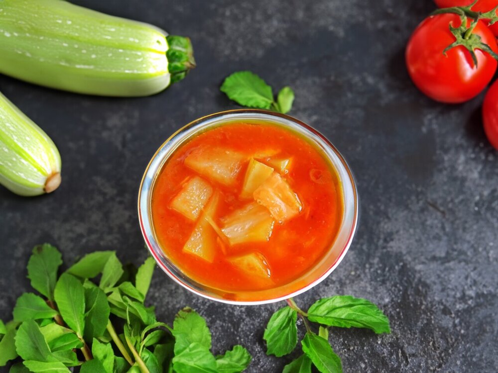 Zucchini in Tomato Sauce for Winter