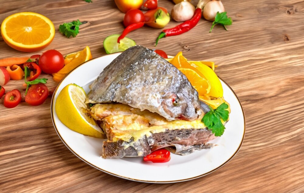 Pink Salmon with Cheese in the Oven