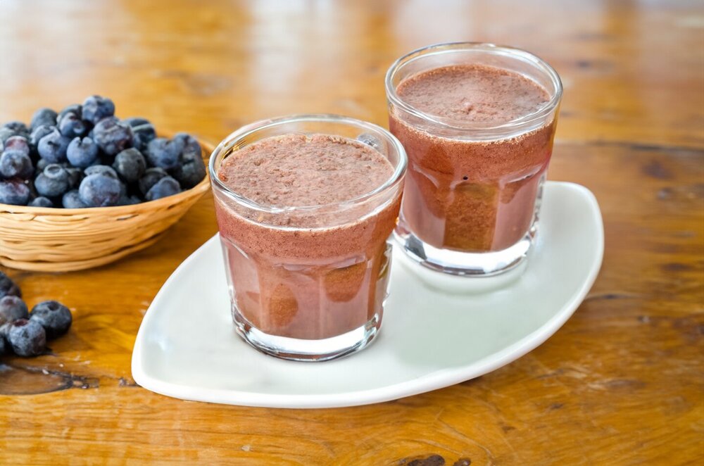 Cocoa and banana milkshake