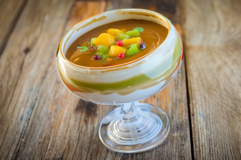 Caramelized Condensed Milk and Sour Cream Dessert