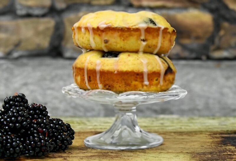 Blueberry Lemon Donuts with Milk (No Yeast)