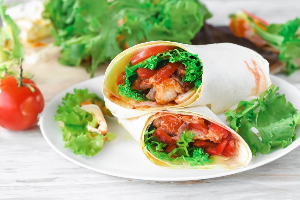 Lavash Chicken Wraps