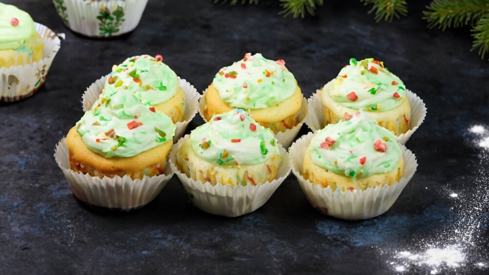 Cottage Cheese Cupcakes with Mascarpone Cream