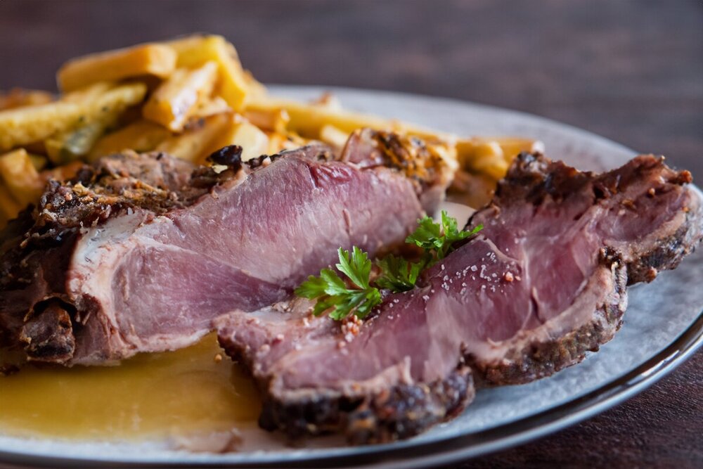 Wild Boar Meat in the Oven with Sauce