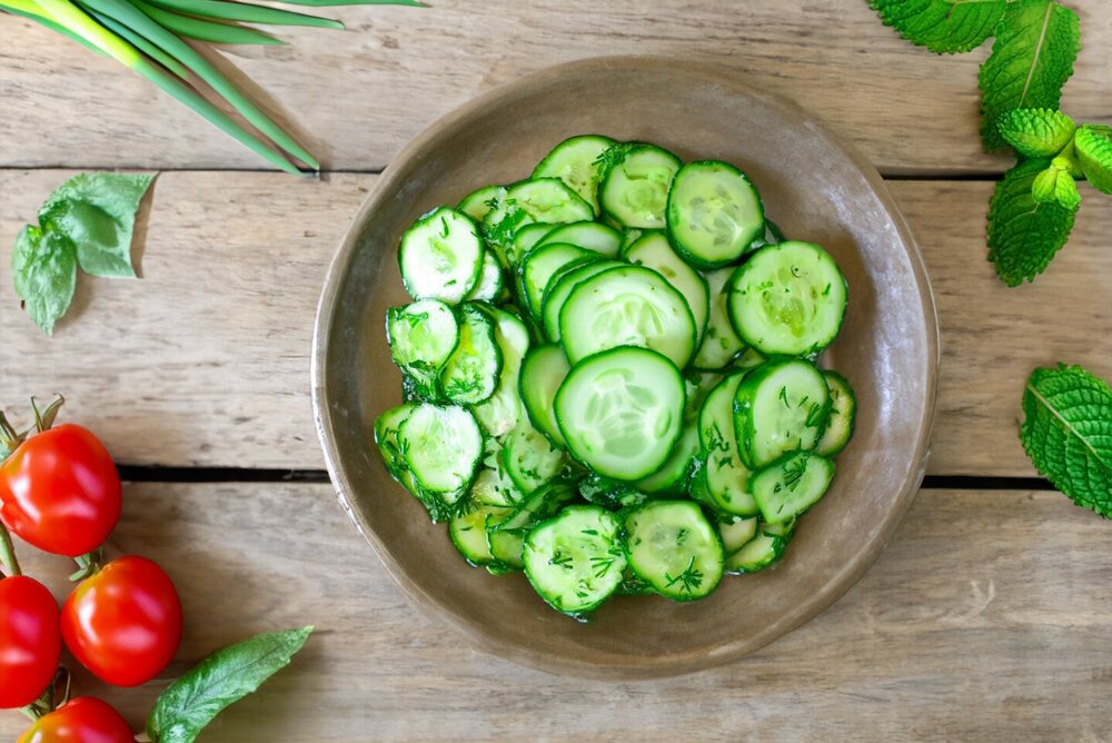 Cucumber Salad with Garlic