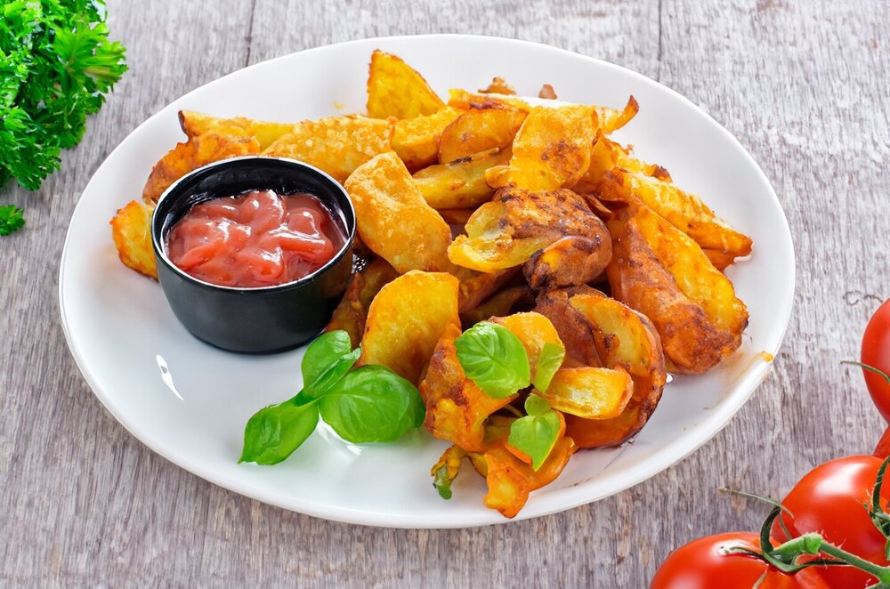 Rustic Potato Wedges in the Oven
