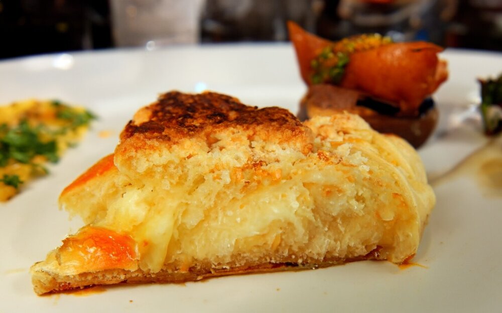 Homemade Puff Pastry Pie with Cottage Cheese