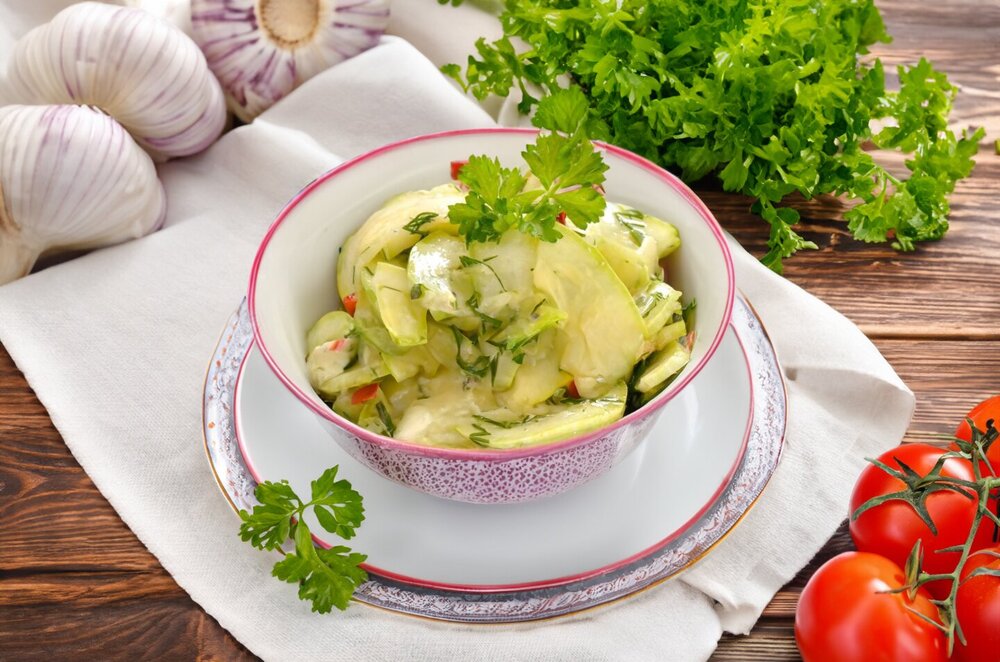 Quick Pickled Zucchini with Honey and Garlic