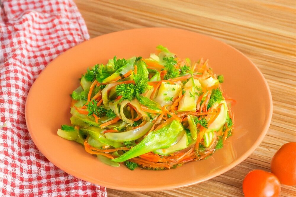 Zucchini Noodles in a Frying Pan