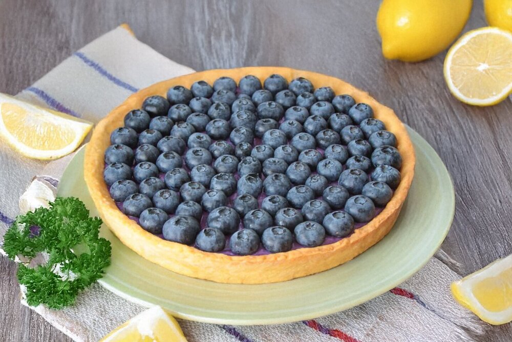 Blueberry Tart with Mascarpone