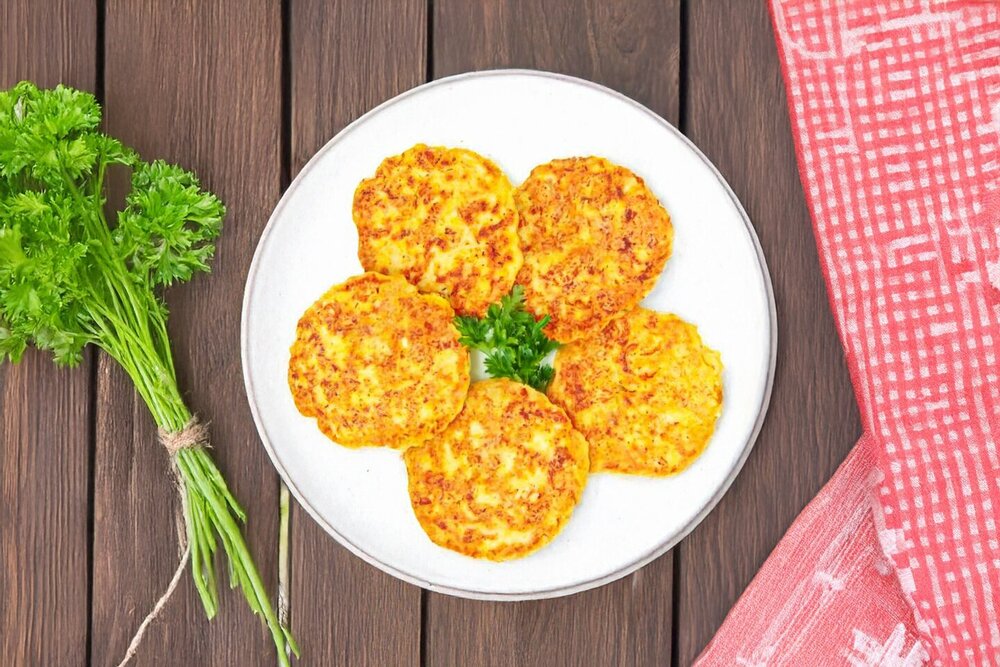 Chopped Chicken Fritters with Onion and Carrot