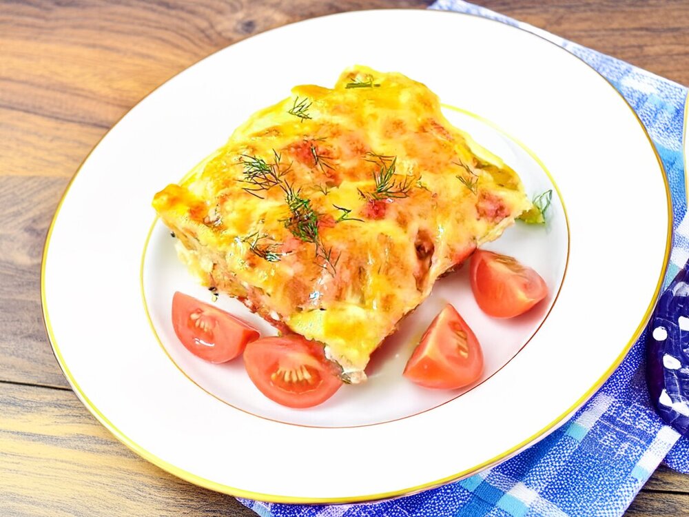 Casserole with Potatoes and Chicken Fillet
