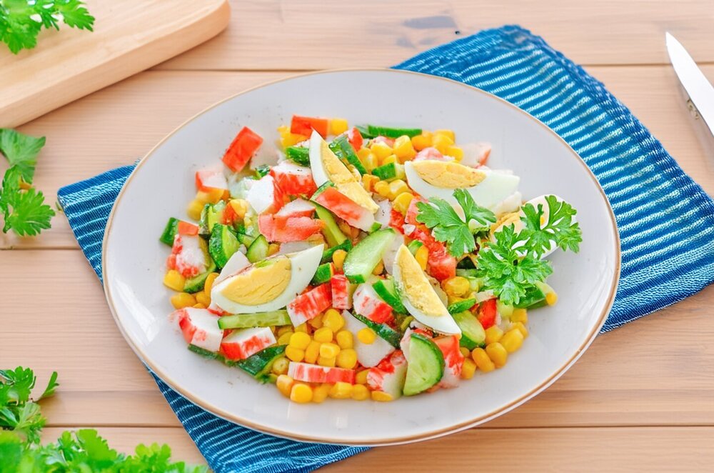 Simple Crab Stick Salad